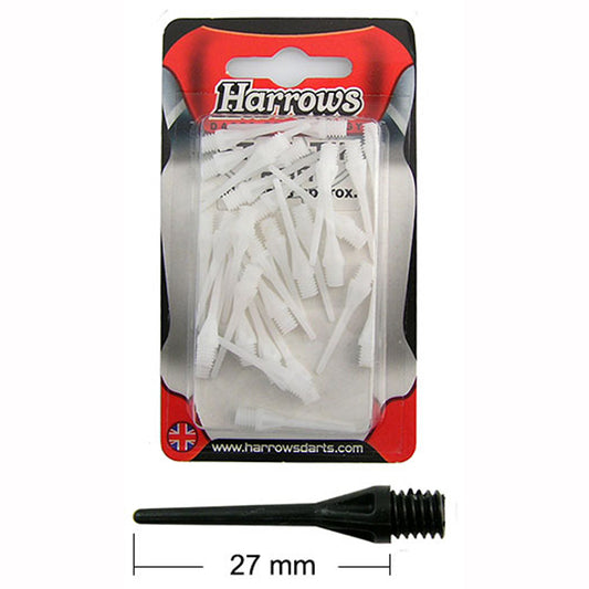 Harrows Soft Tip Dimple Points 30 Pack - Black