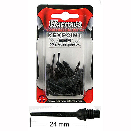 Harrows Soft Tip Key Points 30 Pack - Black