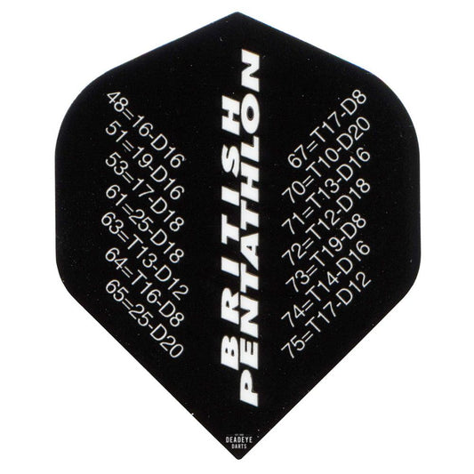 Pentathlon Dart Flights Out Chart