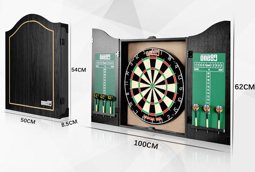 One80 Vapor Dartboard Cabinet Set Black