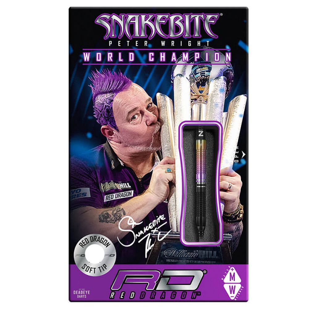 Red Dragon Peter Wright Snakebite World Champion 2020 Edition Soft Tip Darts