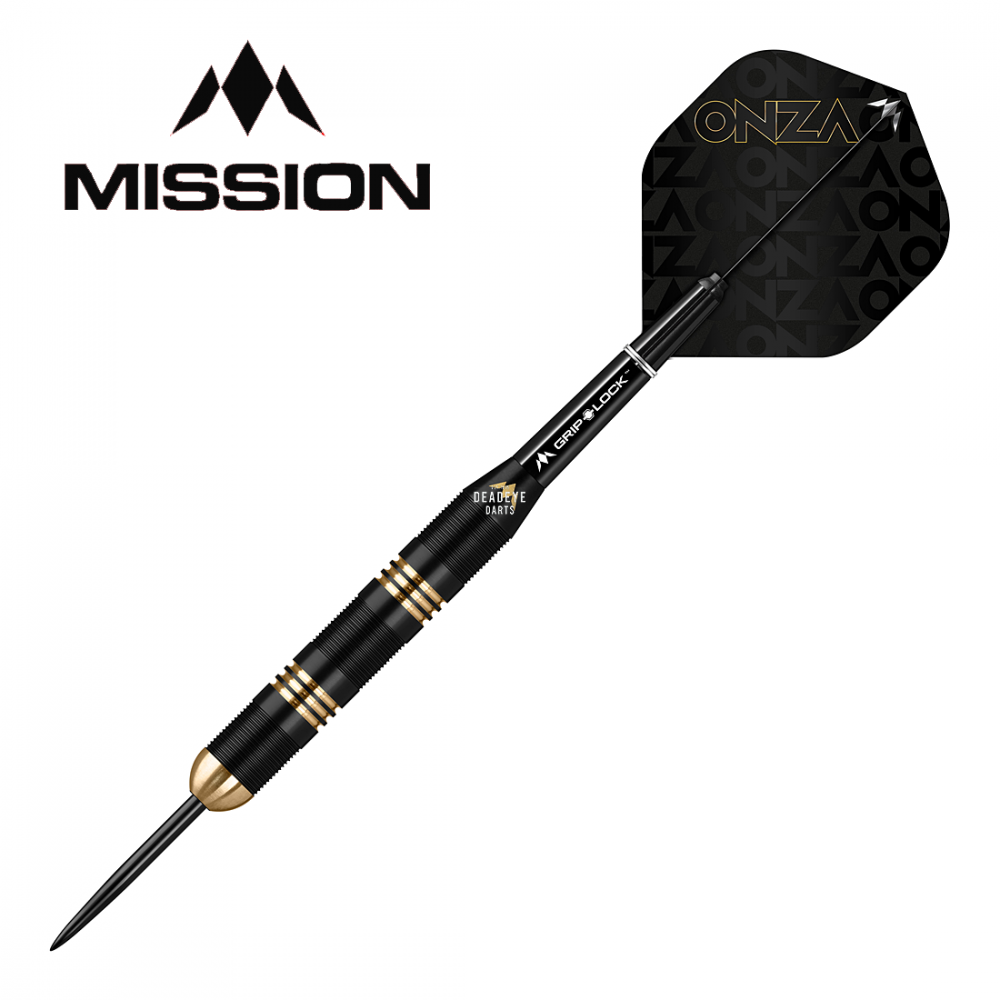 Mission Onza Black & Gold Brass M1 Steel Tip Darts