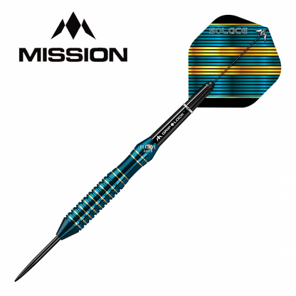 Mission Solace Blue/Green Electro Brass M1 Steel Tip Darts