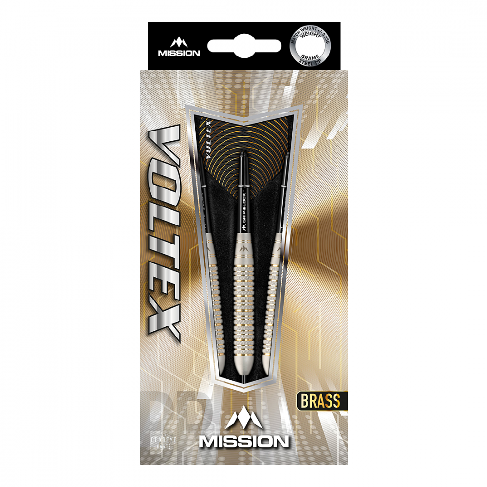 Mission Voltex Silver Electro Brass M2 Steel Tip Darts