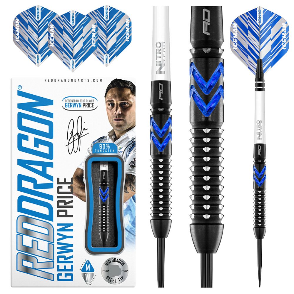 Red Dragon Gerwyn Price Blue Ice S.E. Steel Tip Darts