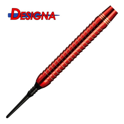 Designa Mako Soft Tip Darts - Barrel Weight 20gram Electro Brass Shark Grip