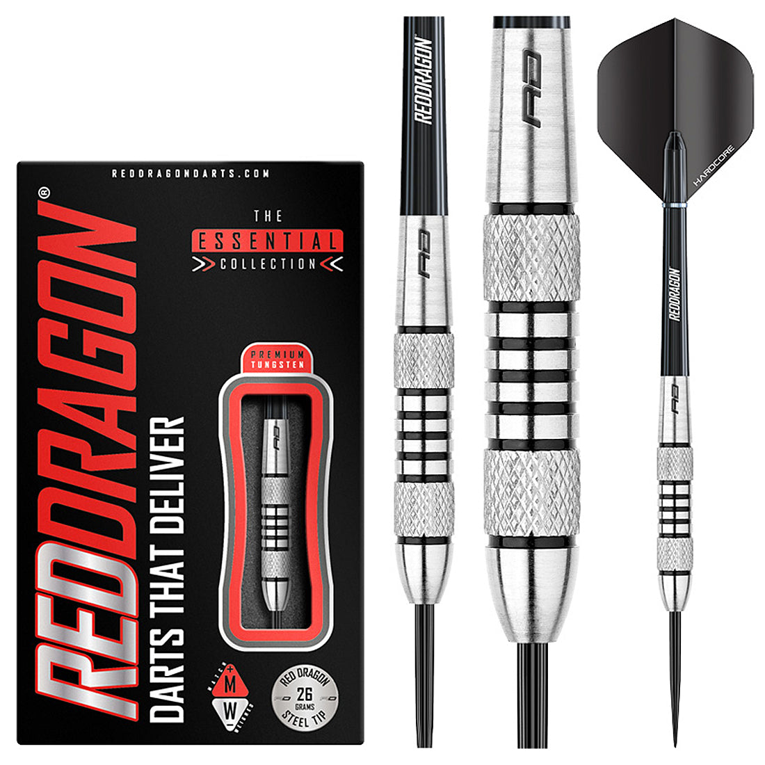 Red Dragon Nimrod Darts, Silver 26g barrells 