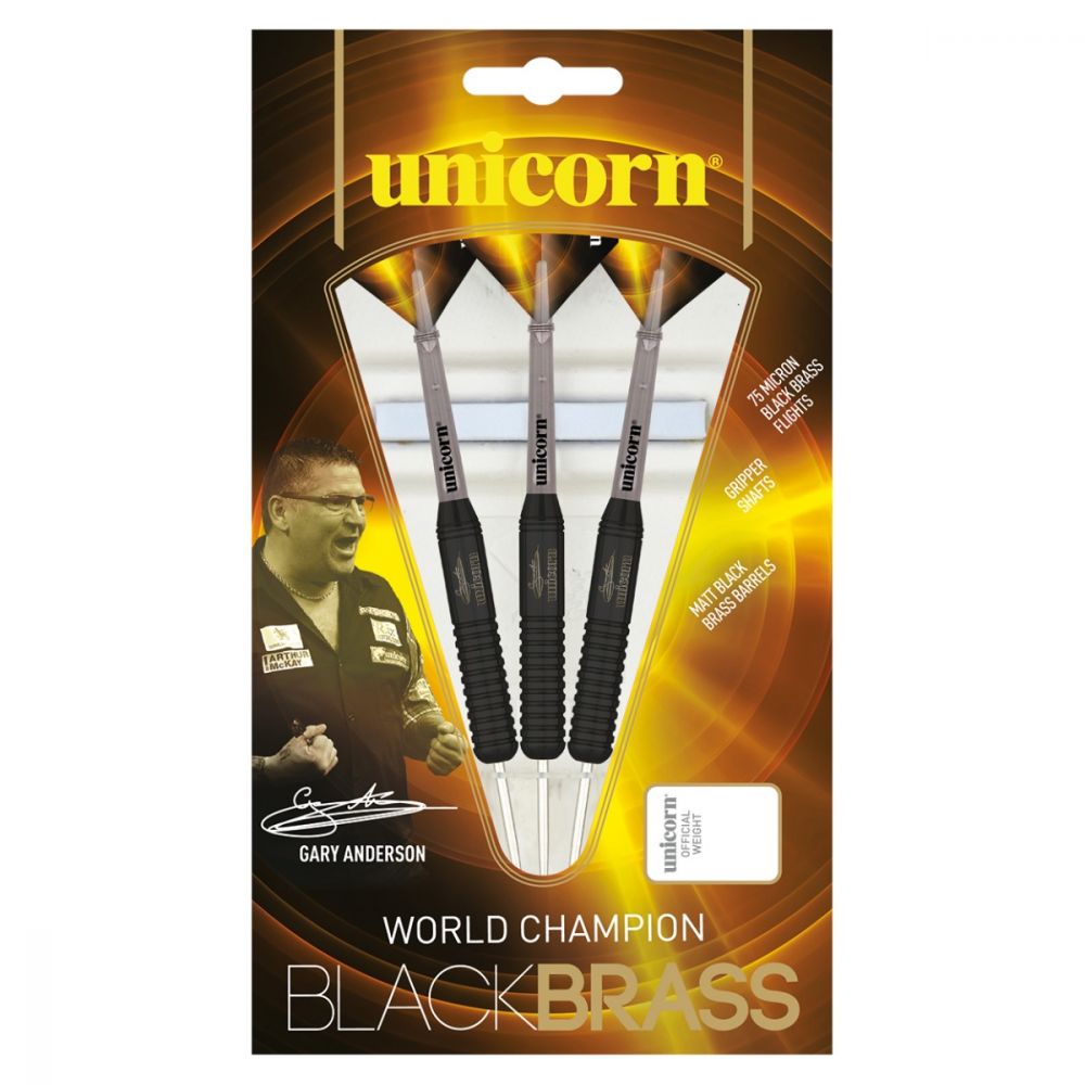 Unicorn Gary Anderson Black Brass Darts