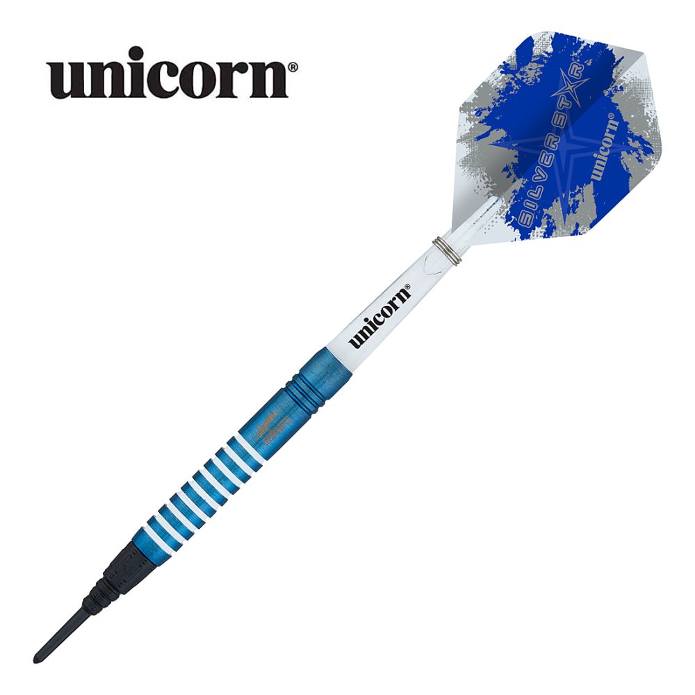 Unicorn Gary Anderson Blue Silver Star Soft Tip Darts