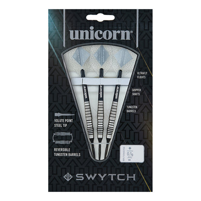 Unicorn Swytch Black Darts - SWYTCH REVERSIBLE 80% TUNGSTEN BARRELS
CUTTING EDGE TECHNOLOGY. PERFORMANCE ENHANCING