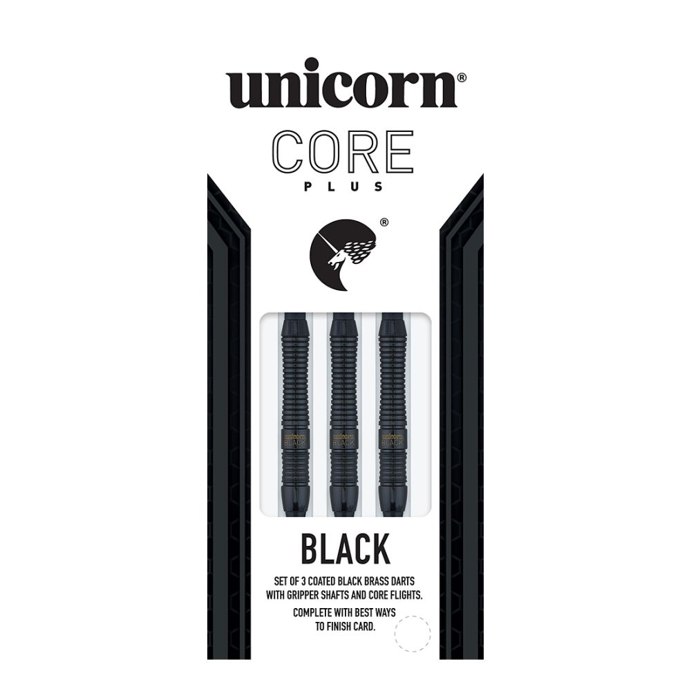 Unicorn Core Plus Black Brass Soft Tip Darts