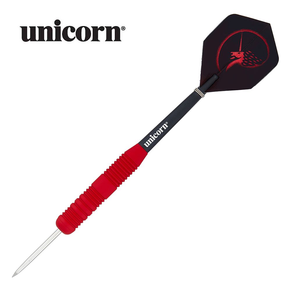 Unicorn Core Plus Rubberised Red Brass Darts