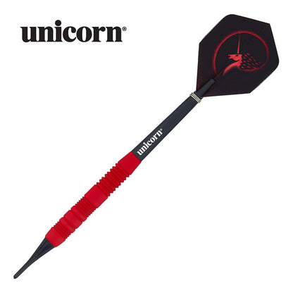 Unicorn Core Plus Rubberised Red Brass Soft Tip Darts