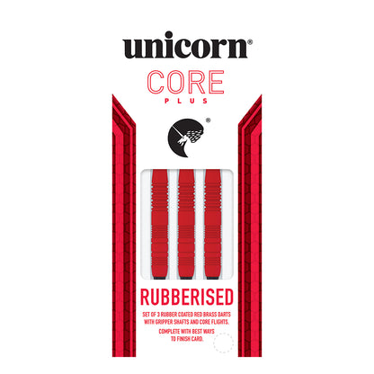 Unicorn Core Plus Rubberised Red Brass Soft Tip Darts