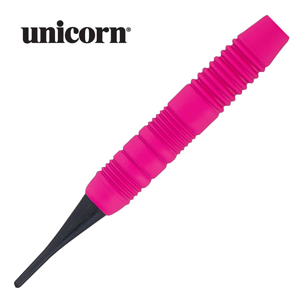 Unicorn Core Plus Rubberised Pink Brass Soft Tip Darts