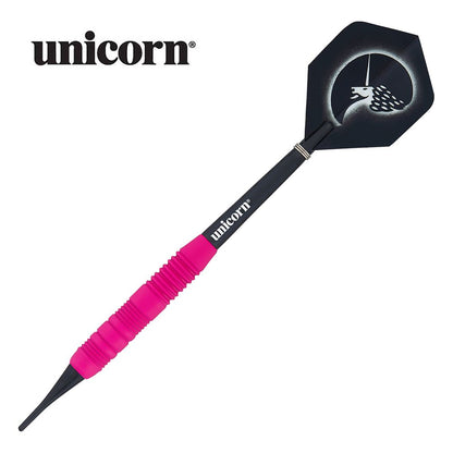 Unicorn Core Plus Rubberised Pink Brass Soft Tip Darts