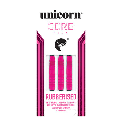 Unicorn Core Plus Rubberised Pink Brass Soft Tip Darts