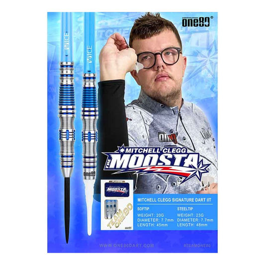 One80 Mitchell Clegg II Steel Tip Darts