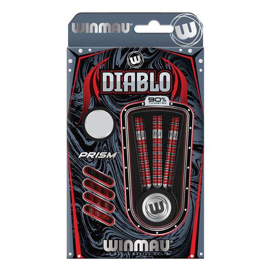 Diablo 90% Tungsten Steel Tip Darts. The latest even-flow double ring grip technology allows an effortless throw every time.