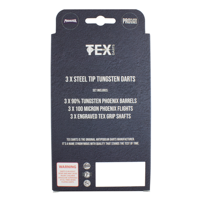 Tex Phoenix 90% Tungsten Steel Tip Darts