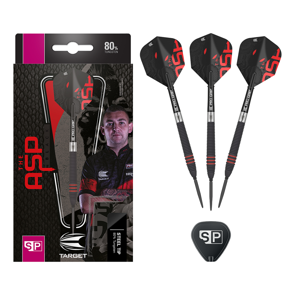 Target Nathan Aspinall Black SP 80% Tungsten Steel Tip Darts 2023