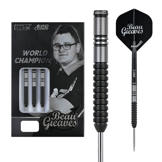 One80 Beau Greaves VHD Black Steel Tip Darts