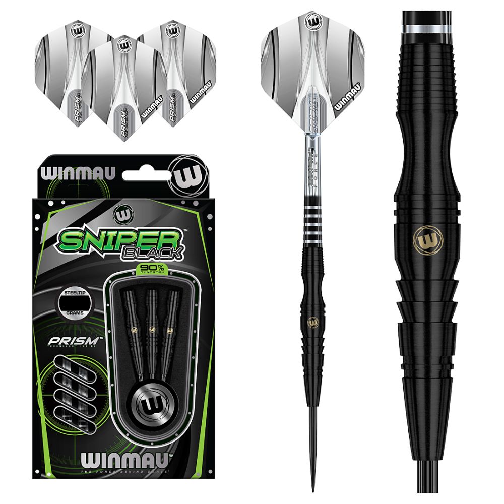 Winmau Sniper Black 90% Tungsten Steel Tip Darts