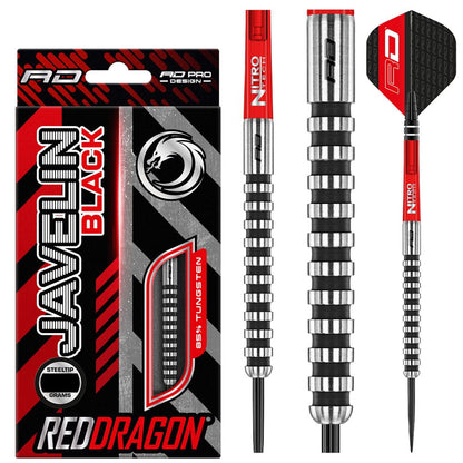 Red Dragon Javelin Black 85% Tungsten Steel Tip Darts