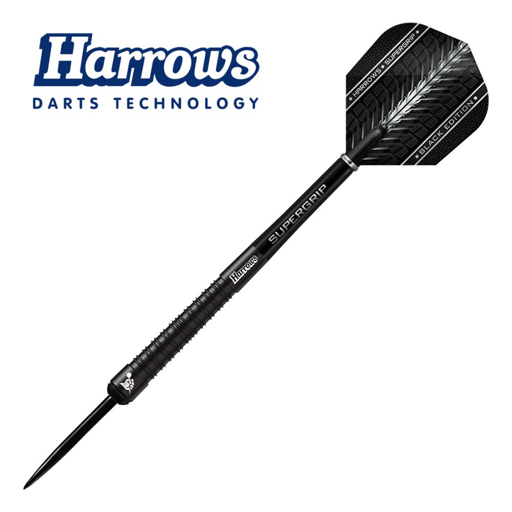 Harrows Supergrip Black Edition Steel Tip Darts