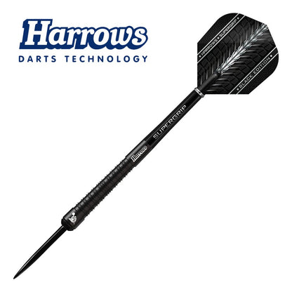 Harrows Supergrip Black Edition Steel Tip Darts