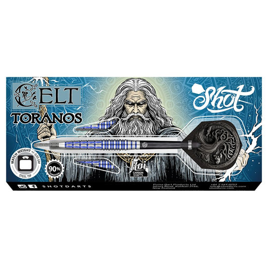 Celt Toranos 90% Tungsten Steel Tip Darts - With a sleek and aerodynamic design, Toranos's missile-shaped barrel design empowers you to dominate the game.