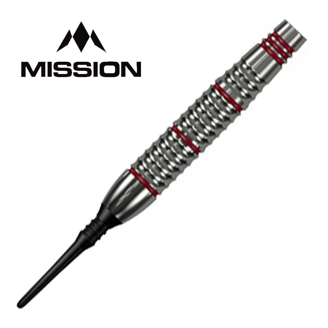 Mission Rogue Darts - Soft Tip - Brass - Silver & Red Coated