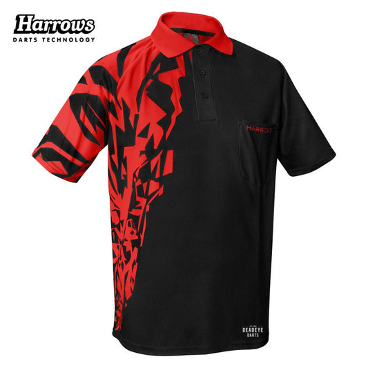 Harrows Rapide Black and Red Dart Shirt