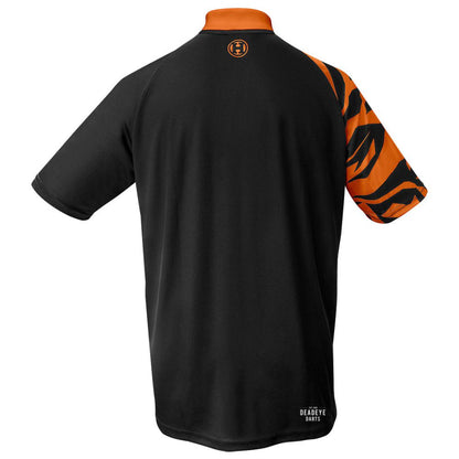 Harrows Rapide Black and Orange Dart Shirt