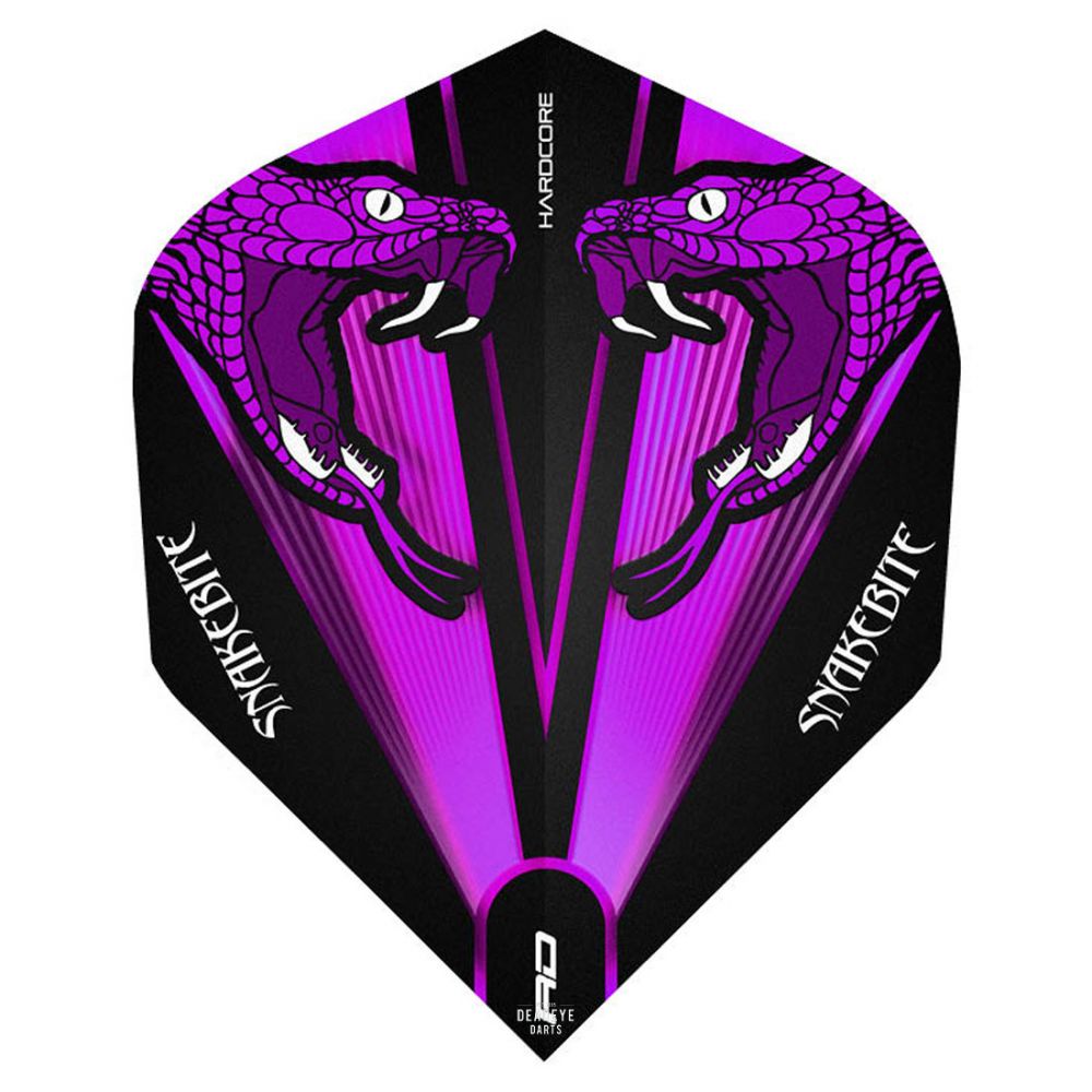 Red Dragon Hardcore Peter Wright Snakebite Pink Transparent Dart Flights