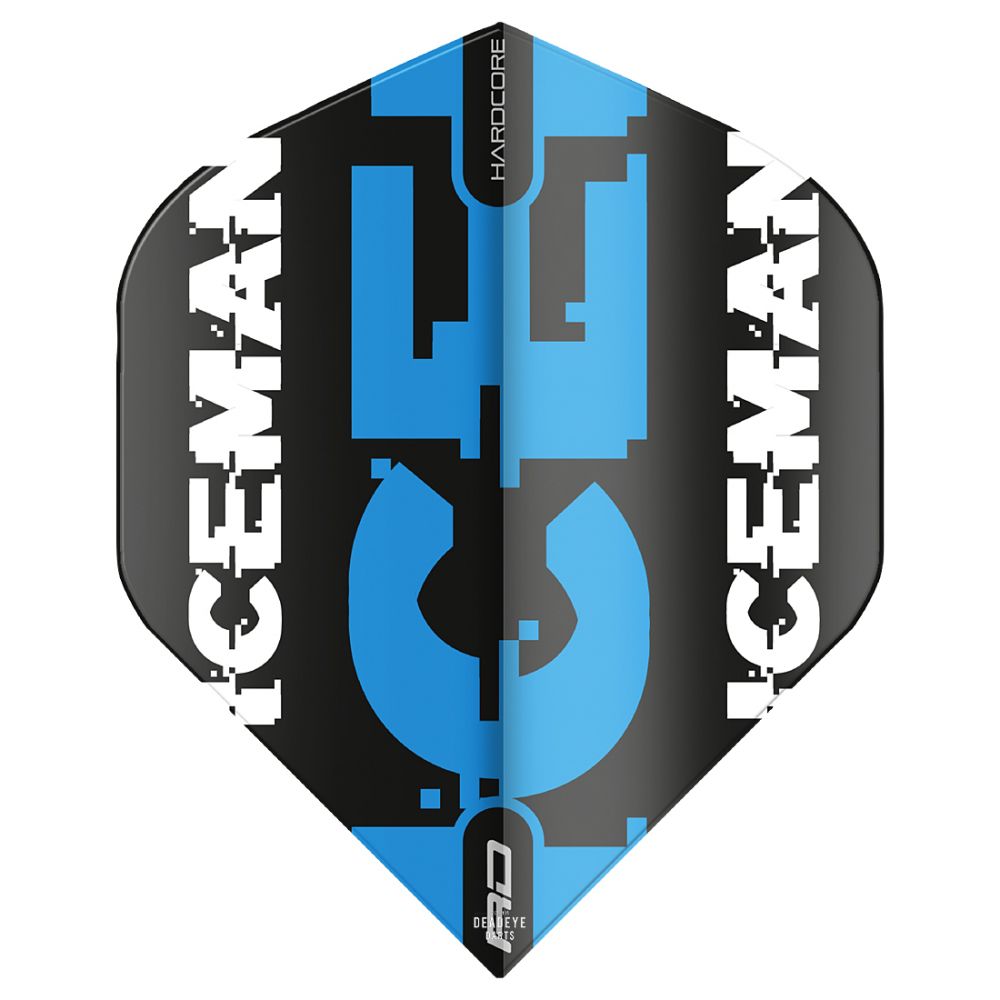 Hardcore Gerwyn Price - Black & Blue Logo Dart Flights