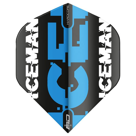 Hardcore Gerwyn Price - Black & Blue Logo Dart Flights