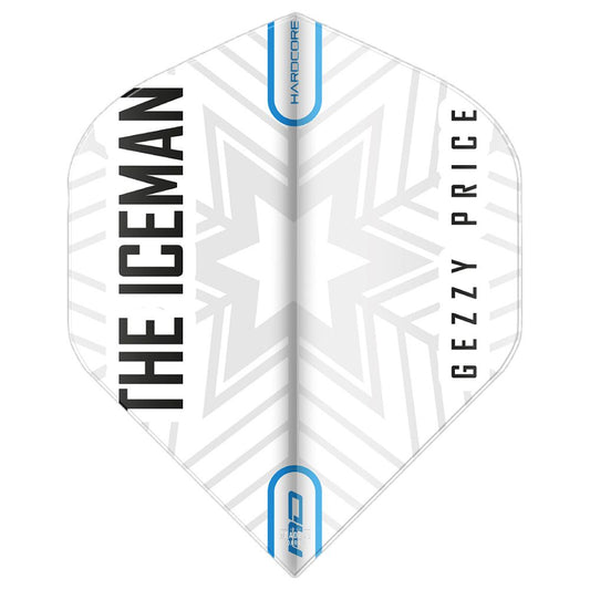 Hardcore Gerwyn Price - White & Grey Snowflake Logo Dart Flights