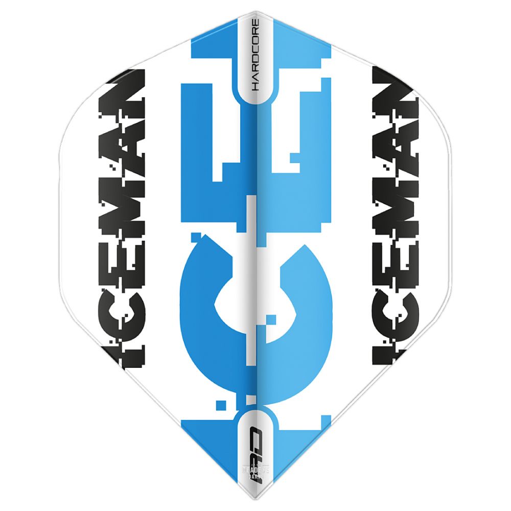 Hardcore Gerwyn Price - White & Blue Logo Dart Flights