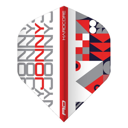 Hardcore Jonny Stack Standard Dart Flights - white background