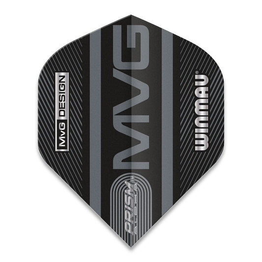 Winmau Prism Alpha MvG 2021 Black & Grey Dart Flights