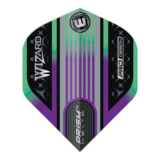 Winmau Prism Delta Wizard Rainbow & Silver Dart Flights