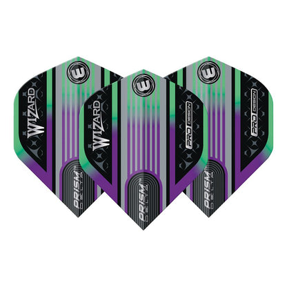 Winmau Prism Delta Wizard Rainbow & Silver Dart Flights