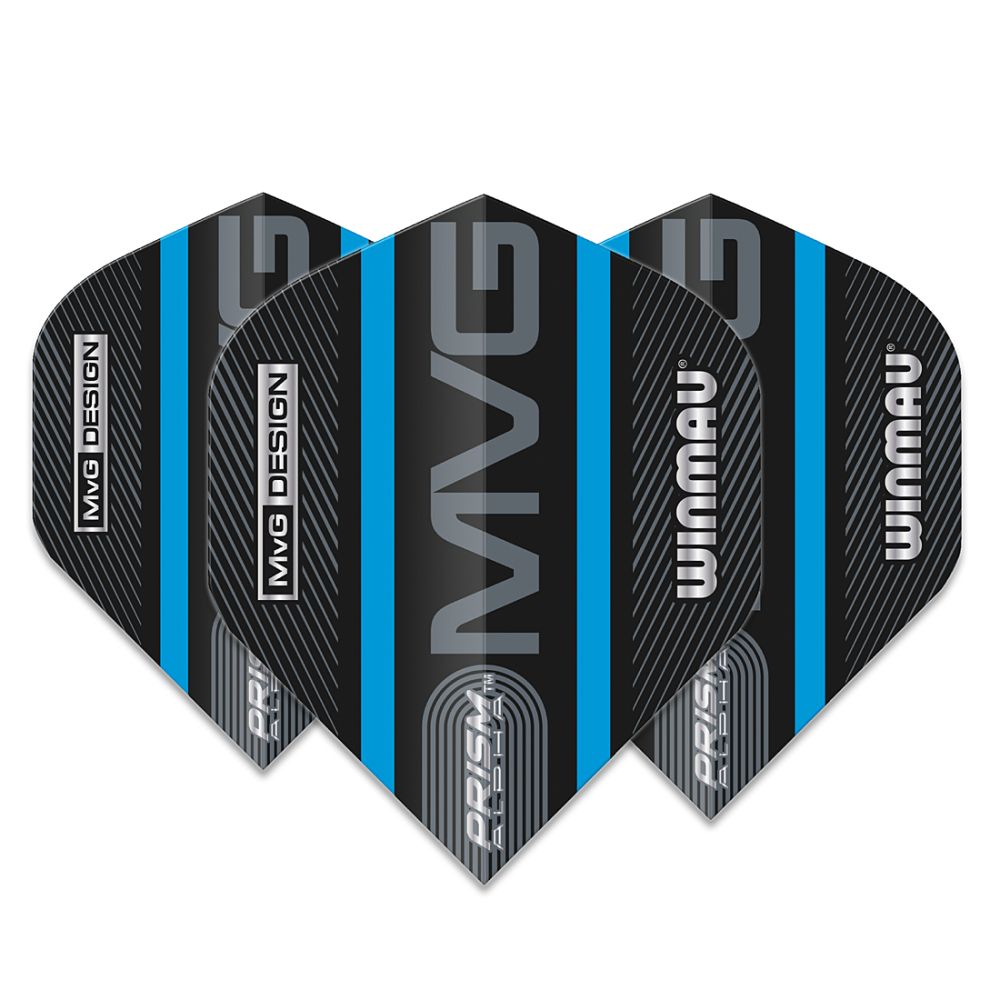 Winmau Prism Alpha MvG Logo Stripe Dart Flights