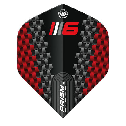 Winmau Prism Alpha Blade 6 Chevron Black Dart Flights