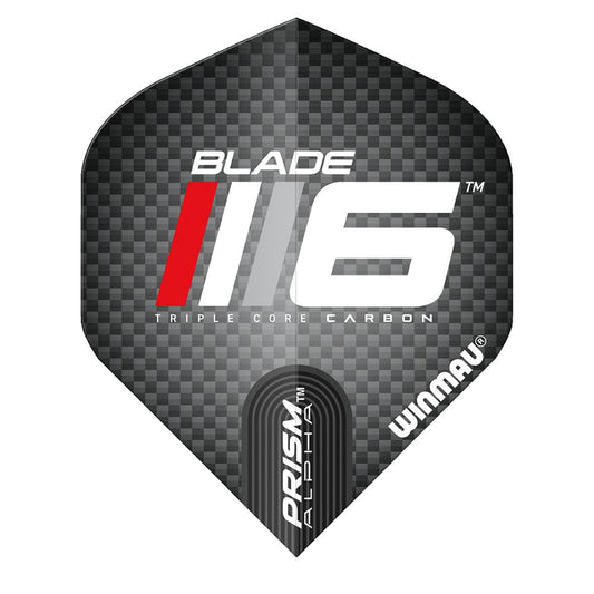 Winmau Prism Alpha Blade 6 Logo Black Dart Flights