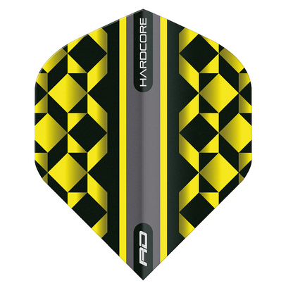 Hardcore Radical Black Geometric Standard Dart Flights