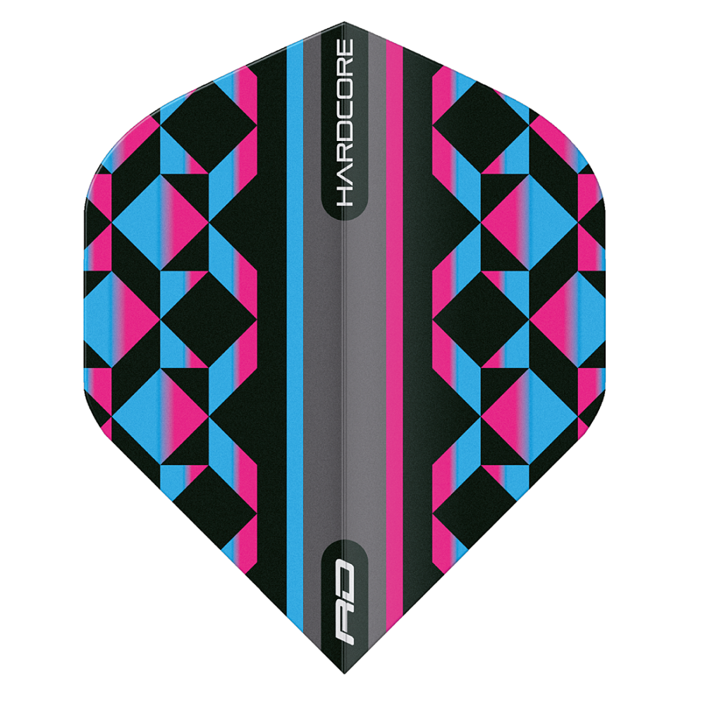 Hardcore Radical Black Geometric Standard Dart Flights