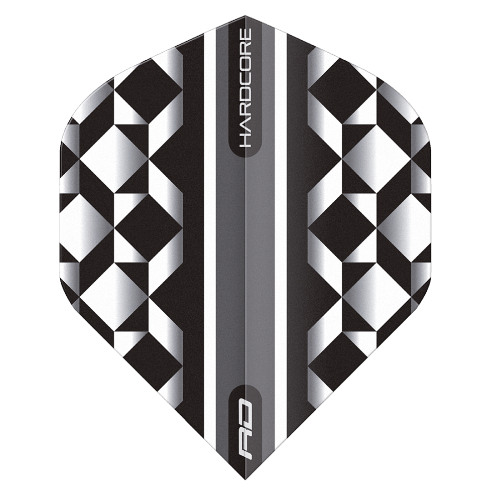 Hardcore Radical Black Geometric Standard Dart Flights