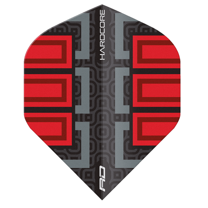 Hardcore Radical Black Blocks Standard Dart Flights - Red